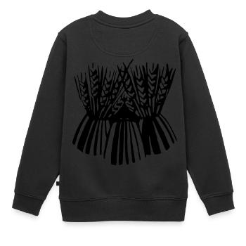 getreide corn cereal wheat weizen veggie gemuese v - Kinder Premium Organic Sweatshirt - Schwarz - Hinten - AI Model Kid Female (0cm)