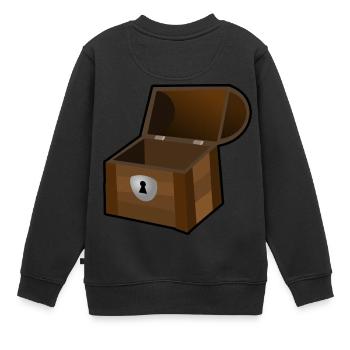 pirate ship boat pirat piratenschiff schiff skull3 - Kinder Premium Organic Sweatshirt - Schwarz - Hinten - AI Model Kid Female (0cm)