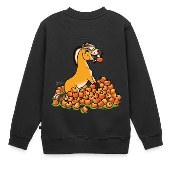 Apple fjord! - Kids Premium Organic Sweatshirt - black - Back - AI Model Kid Female (0cm)