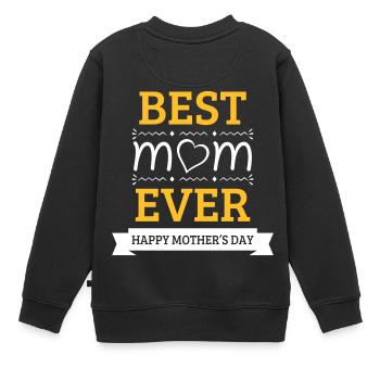 Best Mom Ever - Kinder Premium Organic Sweatshirt - Schwarz - Hinten - AI Model Kid Female (0cm)