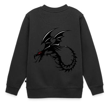 Drachen Tribal Tattoo Form 2004 x - Kinder Premium Organic Sweatshirt - Schwarz - Hinten - AI Model Kid Female (0cm)