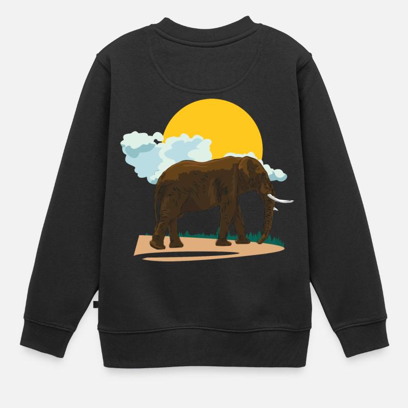 Elefant oder doch Elephant? - Kinder Premium Organic Sweatshirt - Schwarz