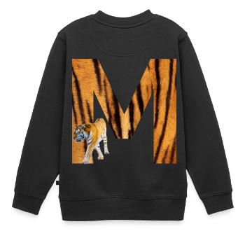 tiger m - Kinder Premium Organic Sweatshirt - Schwarz - Hinten - AI Model Kid Female (0cm)
