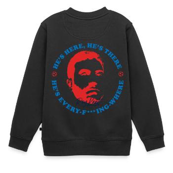 Ted Lasso Logo Und Schriftzug Mit Roy Kent - Kinder Premium Organic Sweatshirt - Schwarz - Hinten - AI Model Kid Female (0cm)