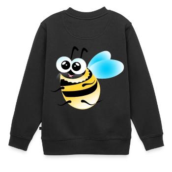 Miel d’abeille - Sweat Premium enfant bio - noir - Dos - AI Model Kid Female (0cm)