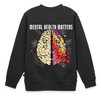 Mental Health Matters Mental Awareness - Kinder Premium Organic Sweatshirt - Schwarz - Hinten - AI Model Kid Female (0cm)