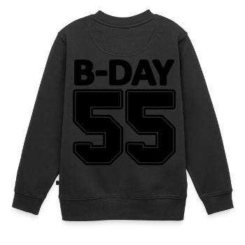 No. 55 / 55e anniversaire jersey Schnapszahl - Sweat Premium enfant bio - noir - Dos - AI Model Kid Female (0cm)