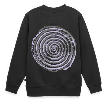 Spirale - Kinder Premium Organic Sweatshirt - Schwarz - Hinten - AI Model Kid Female (0cm)