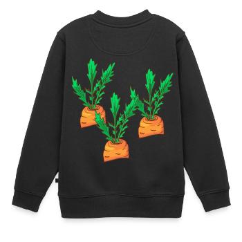 Möhren Mohrrüben Karotten Rüebli Wurzeln Riebli - Kinder Premium Organic Sweatshirt - Schwarz - Hinten - AI Model Kid Female (0cm)