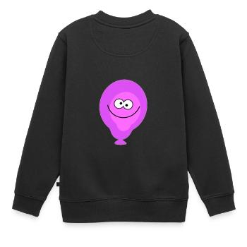 Luftballon - Kinder Premium Organic Sweatshirt - Schwarz - Hinten - AI Model Kid Female (0cm)