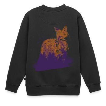 Wald Fuchs - Kinder Premium Organic Sweatshirt - Schwarz - Hinten - AI Model Kid Female (0cm)
