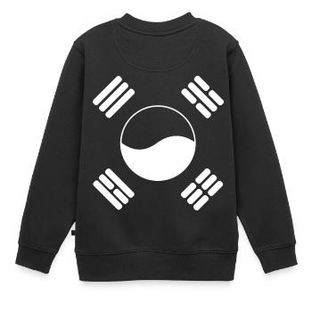 Corée du Sud - Sweat Premium enfant bio - noir - Dos - AI Model Kid Female (0cm)
