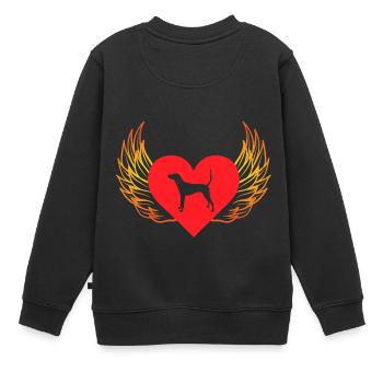Arborescence Tennessee Brindle - Sweat Premium enfant bio - noir - Dos - AI Model Kid Female (0cm)