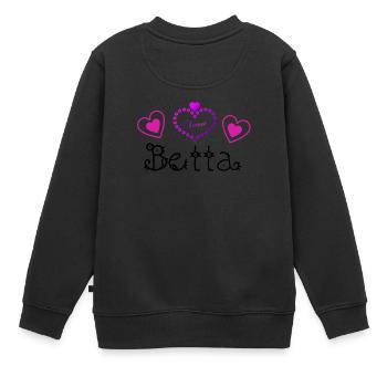 Bella - Sweat Premium enfant bio - noir - Dos - AI Model Kid Female (0cm)