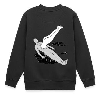 Hals über Kopf - Kinder Premium Organic Sweatshirt - Schwarz - Hinten - AI Model Kid Female (0cm)