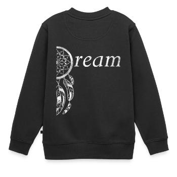 Dream Traum Feder Traumfänger Indianer indianisch - Kinder Premium Organic Sweatshirt - Schwarz - Hinten - AI Model Kid Female (0cm)