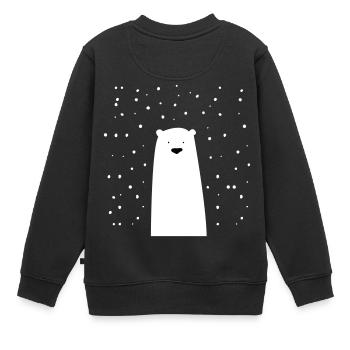 icebear - Sweat Premium enfant bio - noir - Dos - AI Model Kid Female (0cm)