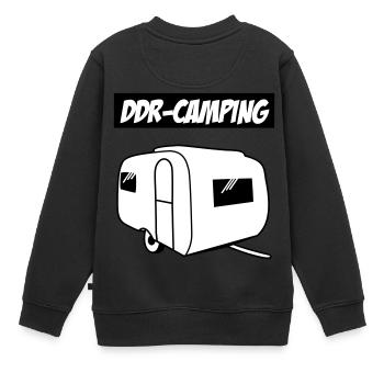 DDR-Camping QEK Junior - Kinder Premium Organic Sweatshirt - Schwarz - Hinten - AI Model Kid Female (0cm)