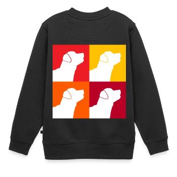 Labrador - Kinder Premium Organic Sweatshirt - Schwarz - Hinten - AI Model Kid Female (0cm)