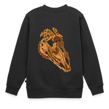 Spitze Schädel - Kinder Premium Organic Sweatshirt - Schwarz - Hinten - AI Model Kid Female (0cm)