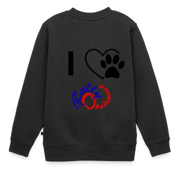 Ich liebe Rallye Obedience - Kinder Premium Organic Sweatshirt - Schwarz - Hinten - AI Model Kid Female (0cm)