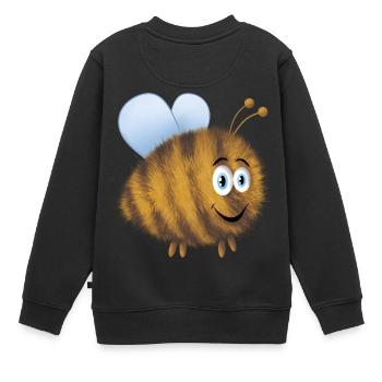 Drôle de bourdon - Sweat Premium enfant bio - noir - Dos - AI Model Kid Female (0cm)