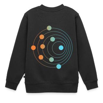 Doppler-Effekt - Kinder Premium Organic Sweatshirt - Schwarz - Hinten - AI Model Kid Female (0cm)