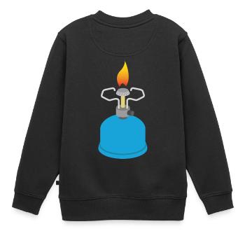 cuisinière à gaz de camping - Sweat Premium enfant bio - noir - Dos - AI Model Kid Female (0cm)