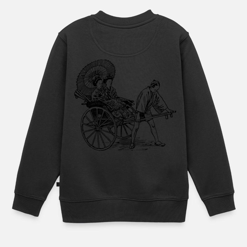 pousse-pousse - Sweat Premium enfant bio - noir