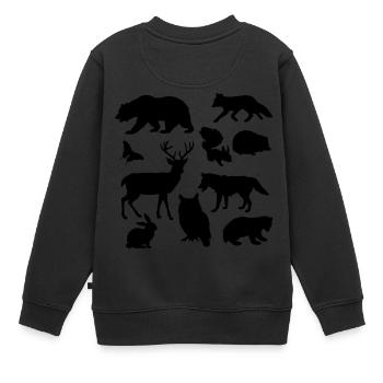 faune - Sweat Premium enfant bio - noir - Dos - AI Model Kid Female (0cm)
