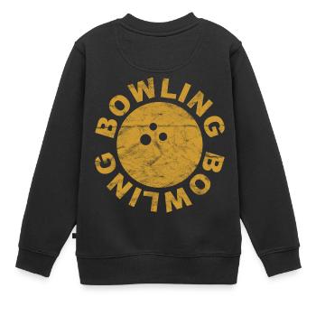 bowling bowling boule de bowling - Vintage - Sweat Premium enfant bio - noir - Dos - AI Model Kid Female (0cm)