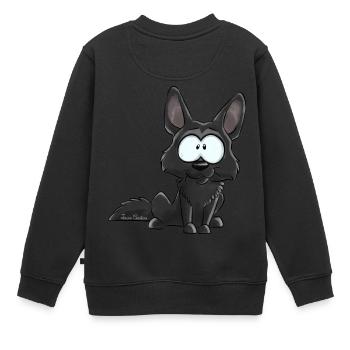 Ich bin Deutscher Schäferhund schwarz - Kinder Premium Organic Sweatshirt - Schwarz - Hinten - AI Model Kid Female (0cm)