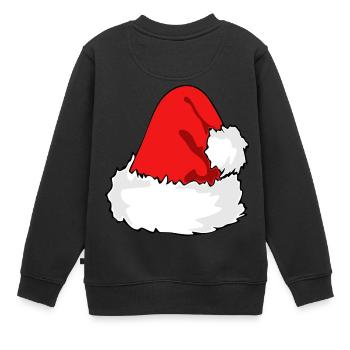 Chapeau de Noël - Sweat Premium enfant bio - noir - Dos - AI Model Kid Female (0cm)