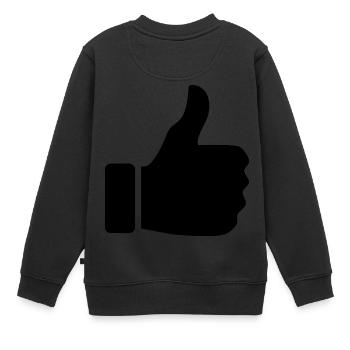 pouces vers le haut - Sweat Premium enfant bio - noir - Dos - AI Model Kid Female (0cm)