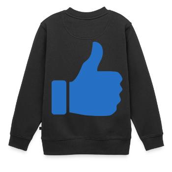 pouces vers le haut - Sweat Premium enfant bio - noir - Dos - AI Model Kid Female (0cm)