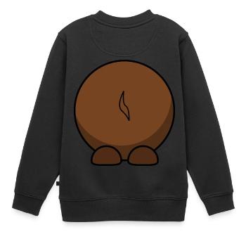 Gnu von hinten. Geschenkidee - Kinder Premium Organic Sweatshirt - Schwarz - Hinten - AI Model Kid Female (0cm)
