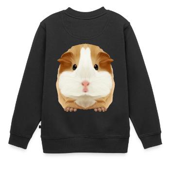 Meerschweinchen Tobi - Kinder Premium Organic Sweatshirt - Schwarz - Hinten - AI Model Kid Female (0cm)