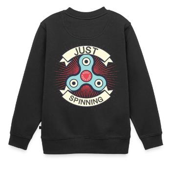 Just keep ..... Fidget Spinner T-Shirt - Kids Premium Organic Sweatshirt - black - Back - AI Model Kid Female (0cm)