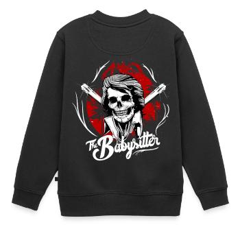 Der Babysitter - Horror - Halloween - Kinder Premium Organic Sweatshirt - Schwarz - Hinten - AI Model Kid Female (0cm)