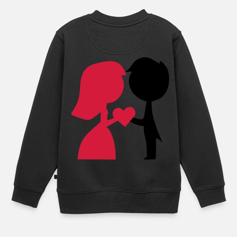 Heiraten - Kinder Premium Organic Sweatshirt - Schwarz