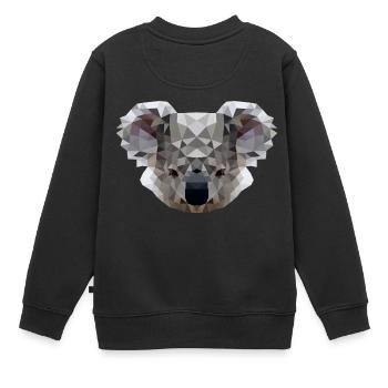 polygone Koala - Sweat Premium enfant bio - noir - Dos - AI Model Kid Female (0cm)