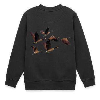 Les oies sauvages - Sweat Premium enfant bio - noir - Dos - AI Model Kid Female (0cm)