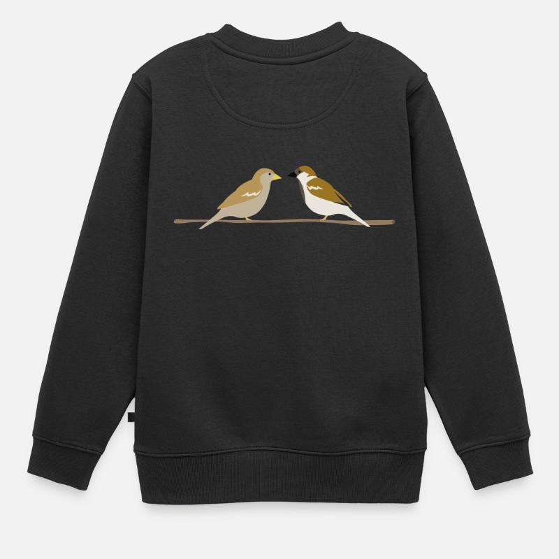 Spatzen - Kinder Premium Organic Sweatshirt - Schwarz