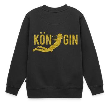 Königin Sportart Schwimmen Tauchen - Kinder Premium Organic Sweatshirt - Schwarz - Hinten - AI Model Kid Female (0cm)