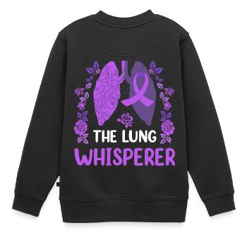 The Lung Whisperer Respiratory Therapy Lung Doctor - Kinder Premium Organic Sweatshirt - Schwarz - Hinten - AI Model Kid Female (0cm)