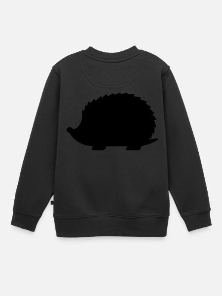 hérisson - Sweat Premium enfant bio - noir