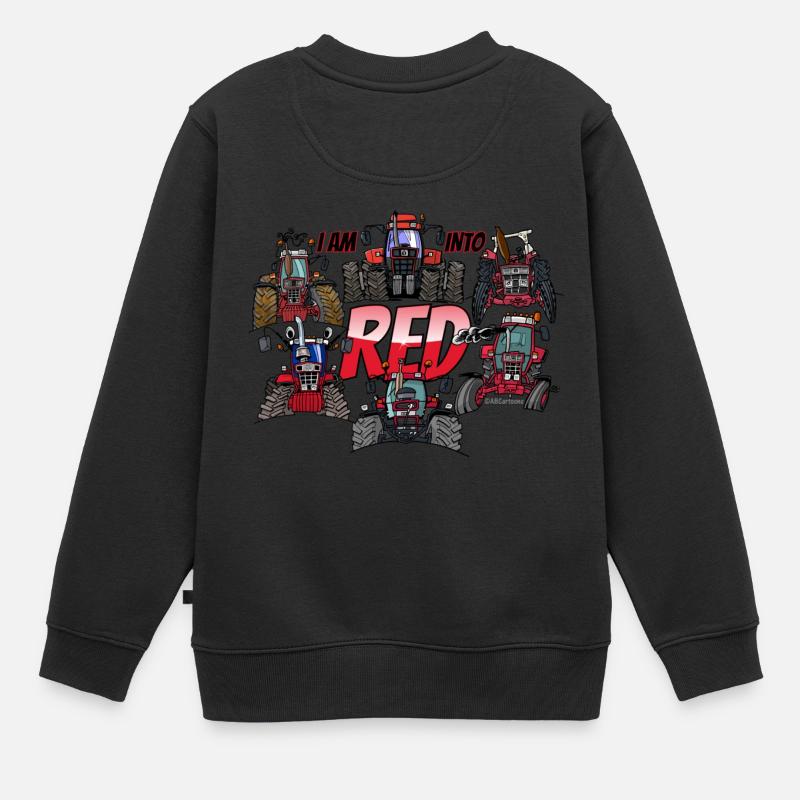 ich bin in rot - Kinder Premium Organic Sweatshirt - Schwarz