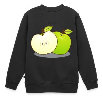 Äpfel - Kinder Premium Organic Sweatshirt - Schwarz - Hinten - AI Model Kid Female (0cm)