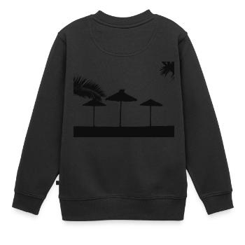 plage - Sweat Premium enfant bio - noir - Dos - AI Model Kid Female (0cm)