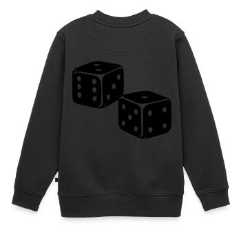 cubes - Sweat Premium enfant bio - noir - Dos - AI Model Kid Female (0cm)